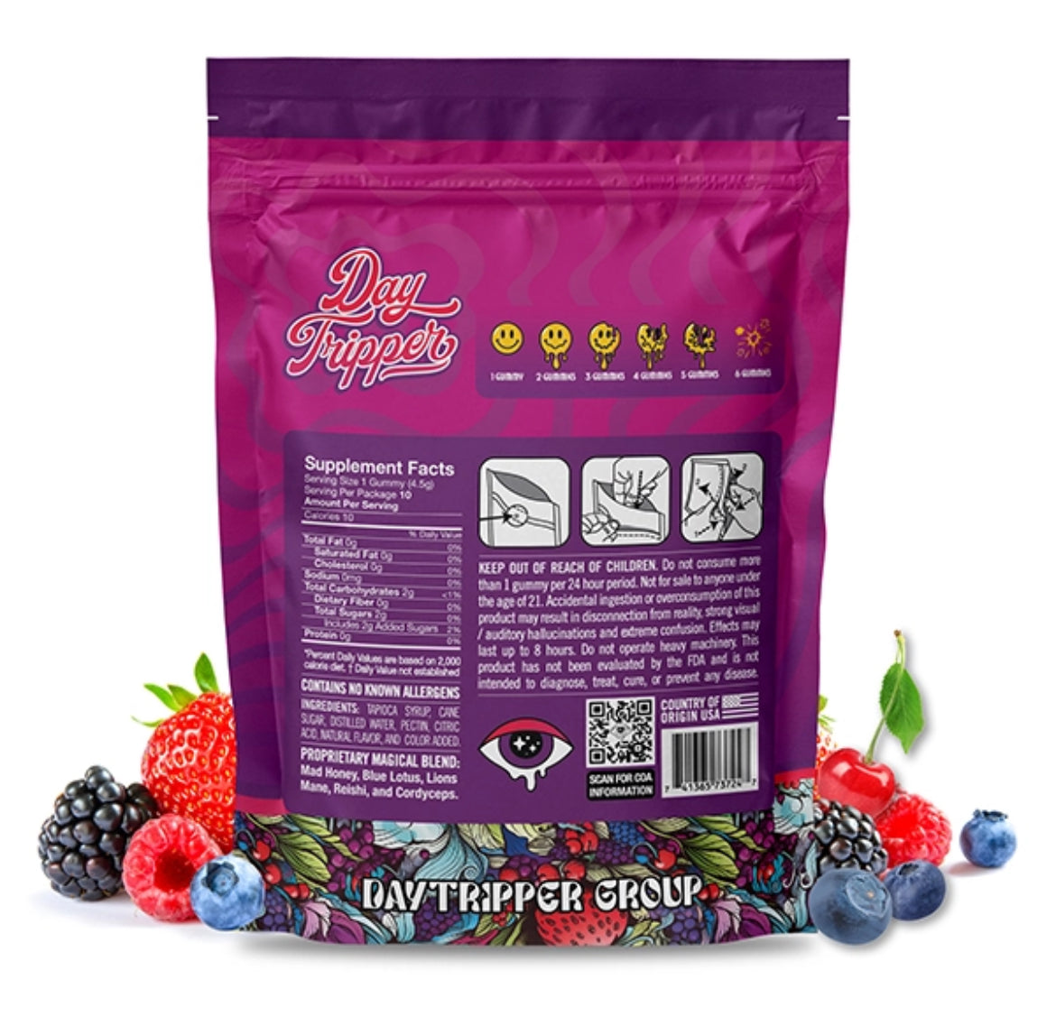 Day Tripper Wildberry Odyssey Mushroom Gummies | 10ct