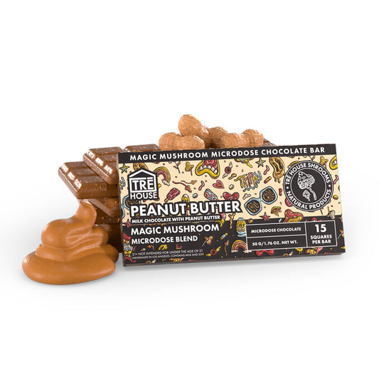 TRE HOUSE MAGIC MUSHROOM CHOCOLATE BAR PEANUT BUTTER