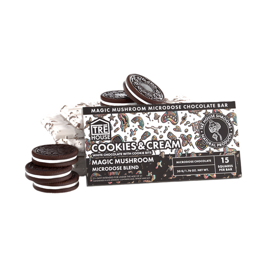TRE HOUSE MAGIC MUSHROOMS CHOCALATE BAR COOKIES & CREAM