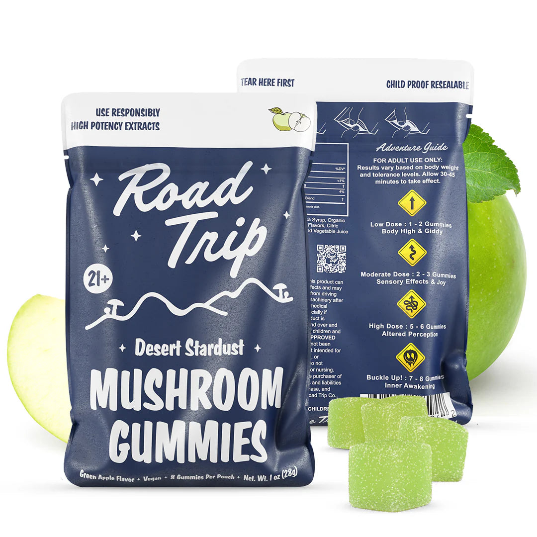 Road Trip Desert Stardust Magic Mushroom Gummies - Green Apple